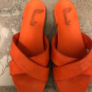 Orange size 8 sandals